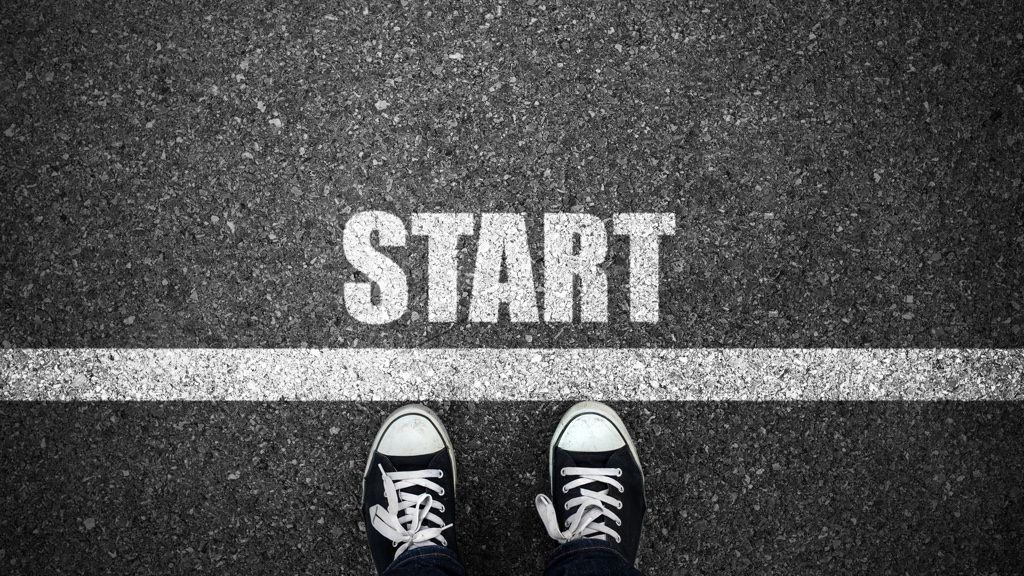 Illustration representing taking the first step